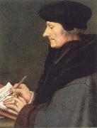 Portrait of Erasmus of Rotterdam writing, Hans holbein the younger